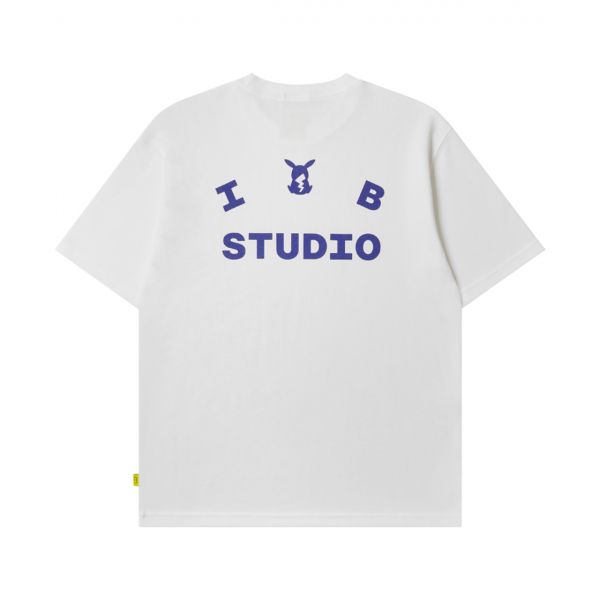 [정품아닐시3배보상] 아이앱 스튜디오 x 포켓몬 피카츄 티셔츠 화이트 네이비 IAB Studio x Pokemon Pikachu T-Shirt White 96,500원