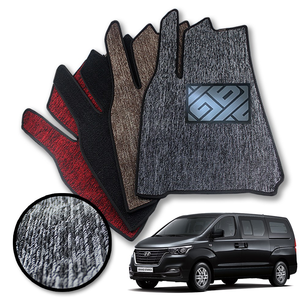 RV MOTORS 뉴코일 슬림 실리콘발판 카매트 그랜드 스타렉스 1열2열3열 세트, 브라운, 49_6 15인 199,000원