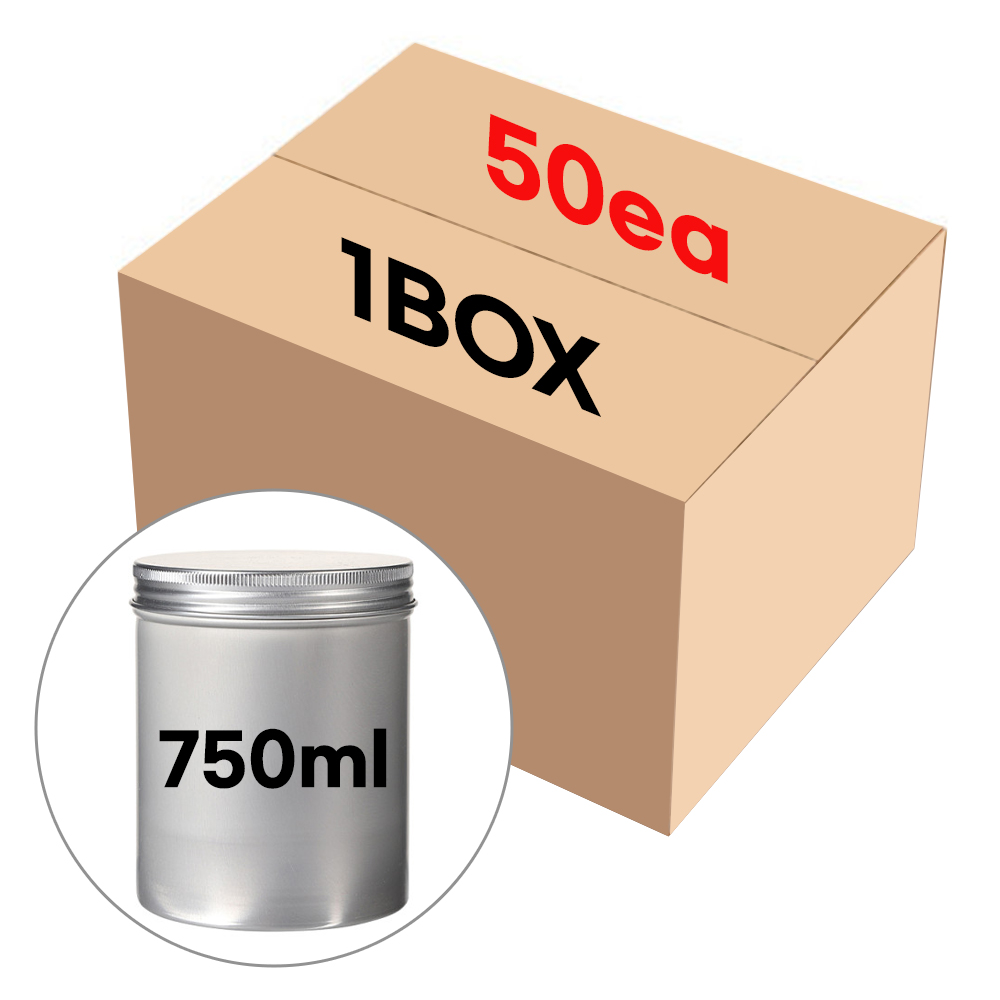 알루미늄 틴케이스 750ml 실버롱 50개(BOX) 캔들 용기 DIY 재료, 50개 129,600원