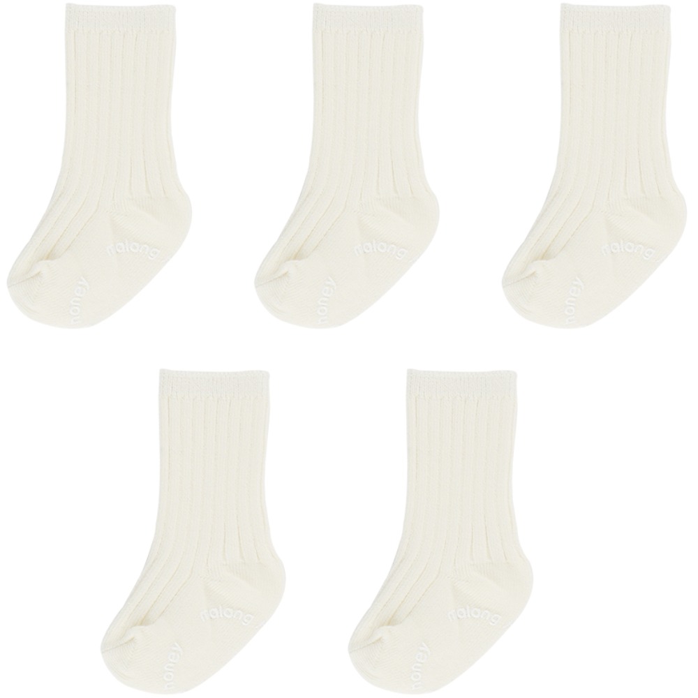 말랑하니 유아 미끄럼방지 논슬립 골지양말 5종세트 15,900원