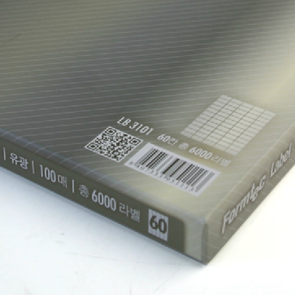 폼텍 레이저용 LB3101 바코드용 유광 (60칸)100매 21,000원