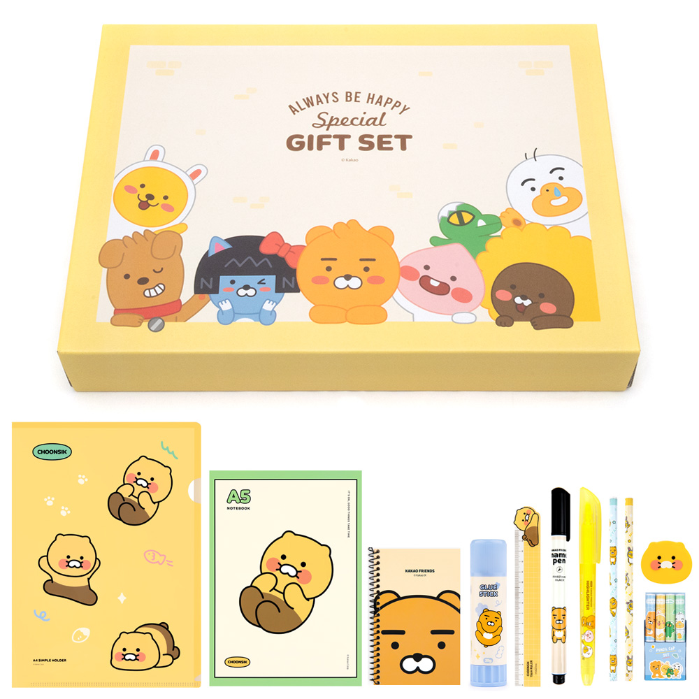 [카카오프렌즈 알찬 문구세트3 춘식이세트] 선물세트 문구세트선물 초등학생선물 어린이날선물 구디백 어린이집생일답례품 어린이집선물 문구세트 유치원생일답례품 학용품 유치원구디백 문구류, 1개 9,800원