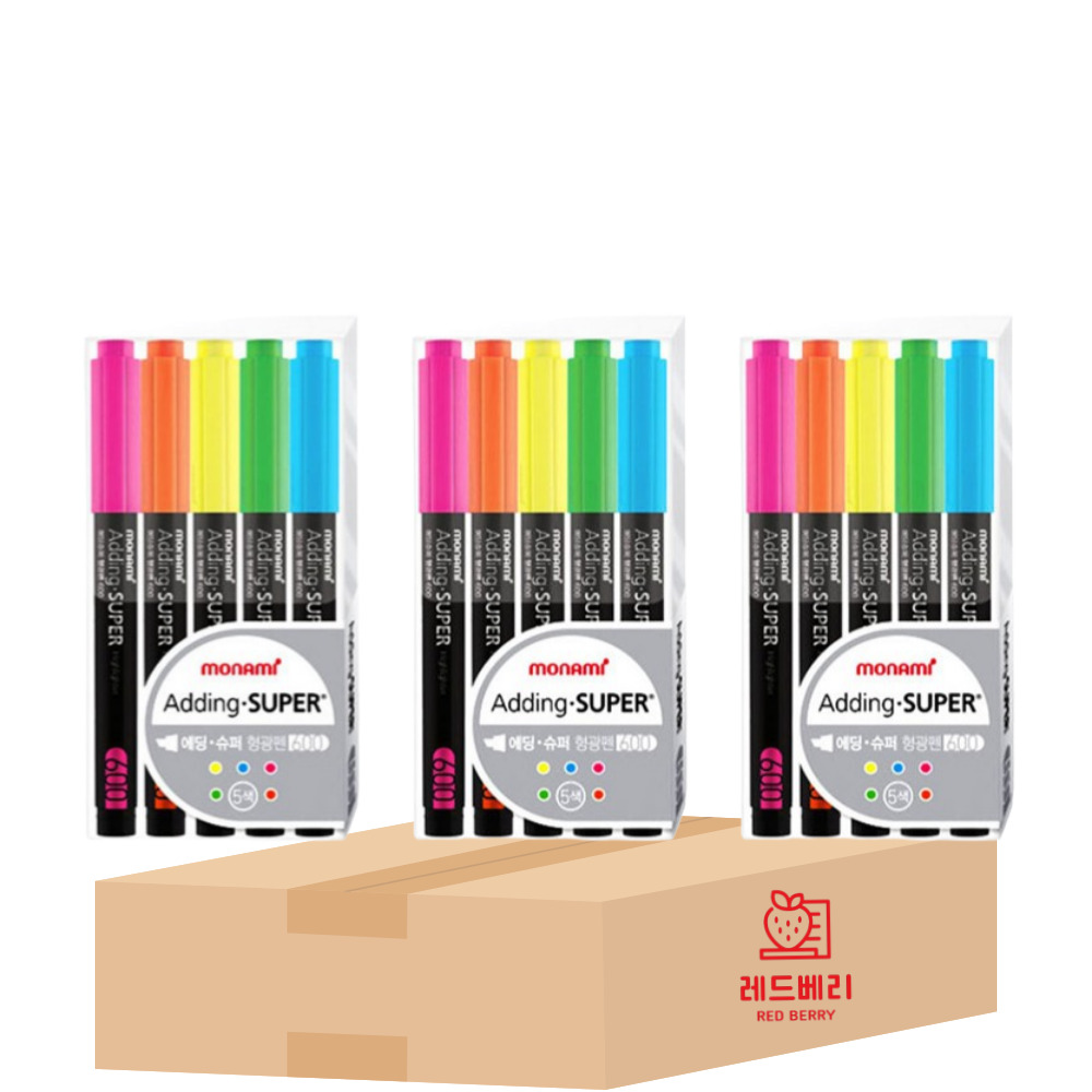 레드베리 모나미 에딩슈퍼 형광펜 세트 10,500원