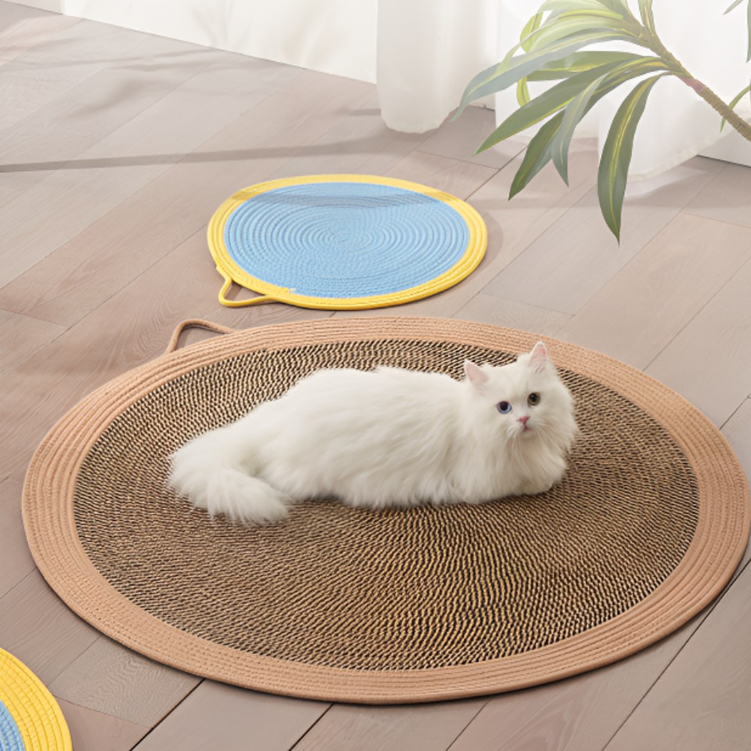 냥이마트 100cm 스크래쳐매트 고양이 카페트 원형, 1개, 브라운계열 29,800원