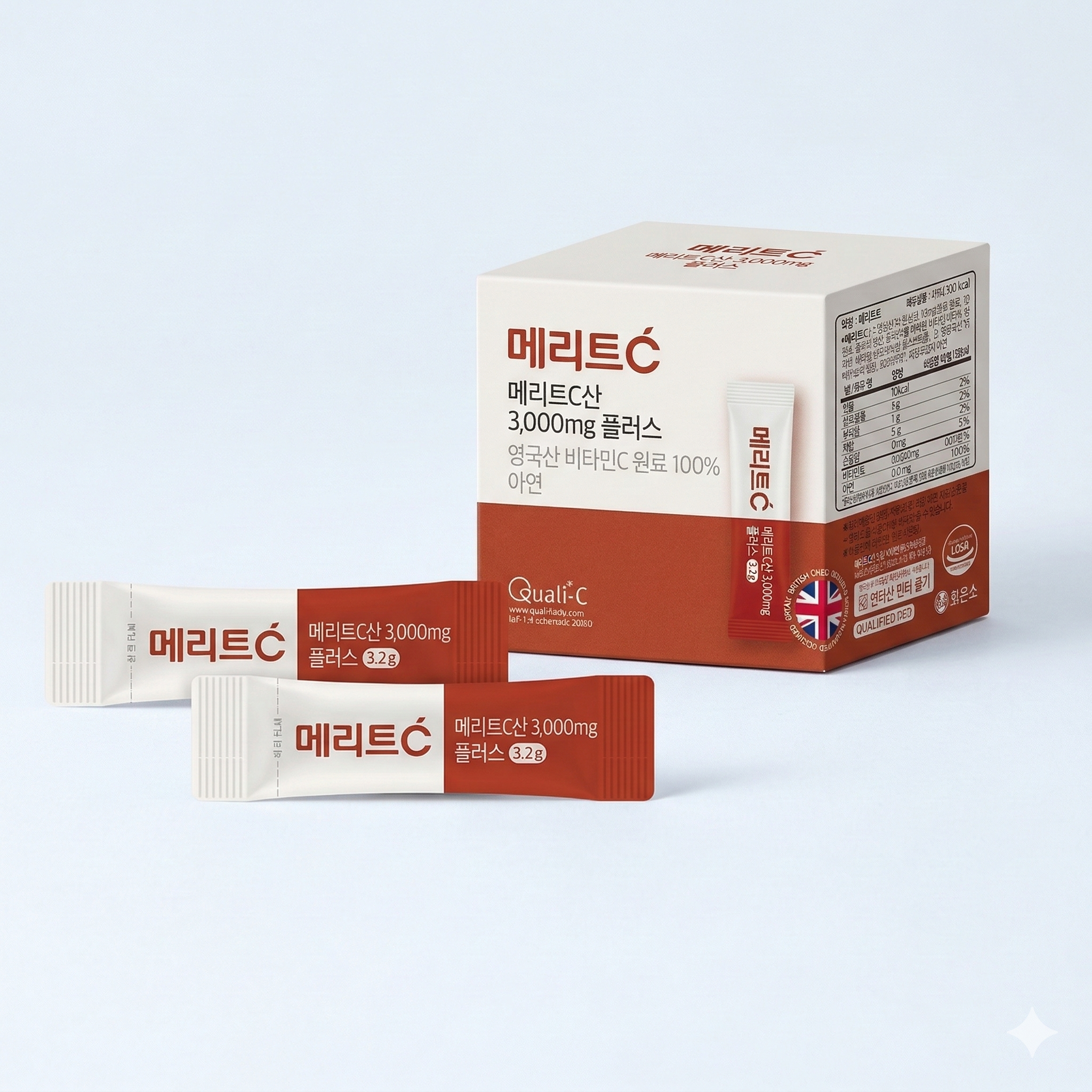 메가도즈 비타민 C 분말 가루 메리트 C 플러스 비타민C 3000mg  C + 아연 52,000원