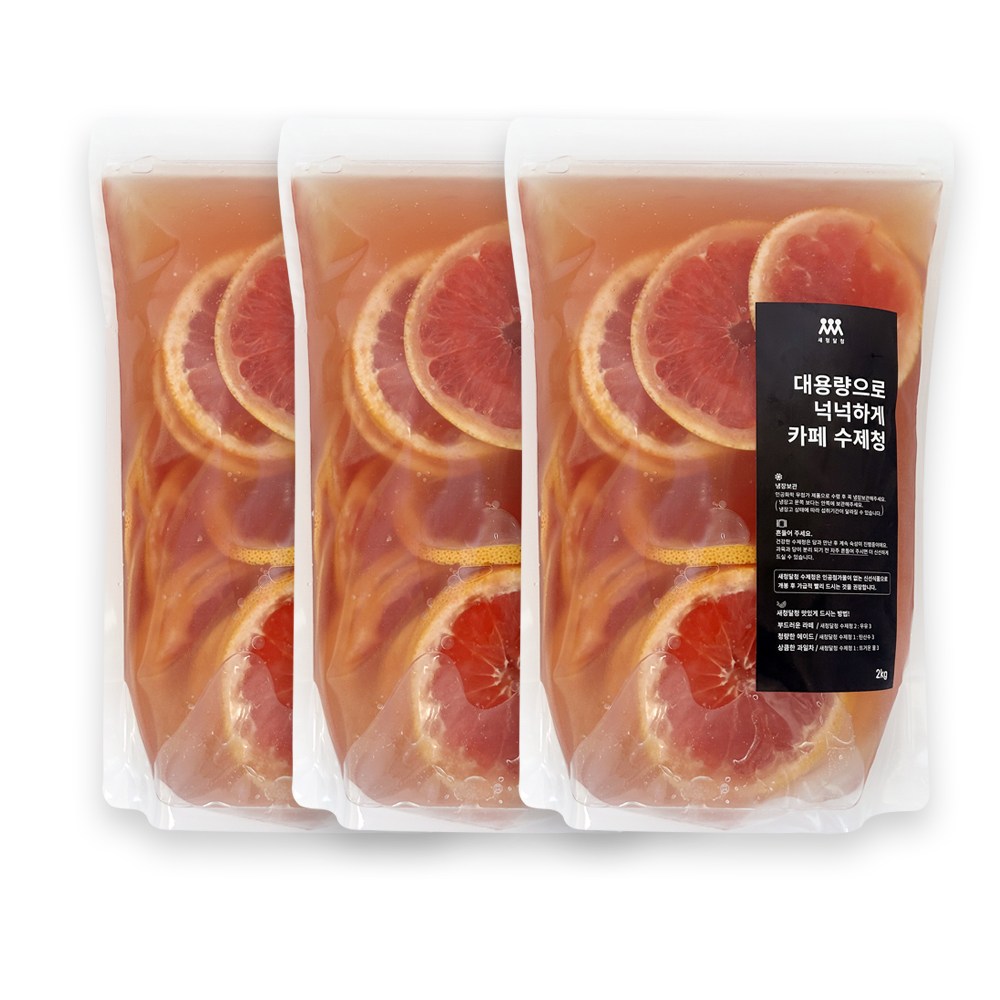 새청달청 수제 슬라이스 자몽청 자몽즙 카페 재료 대용량 납품 자몽 아이스티 93,890원