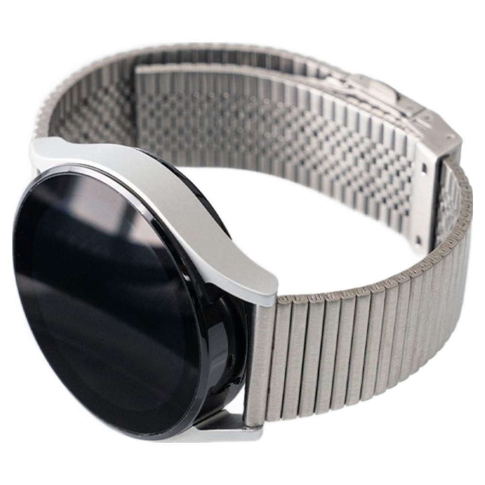 우먼스9999 갤럭시워치 메탈 코드 스트랩 20mm, 실버, 1개 25,900원