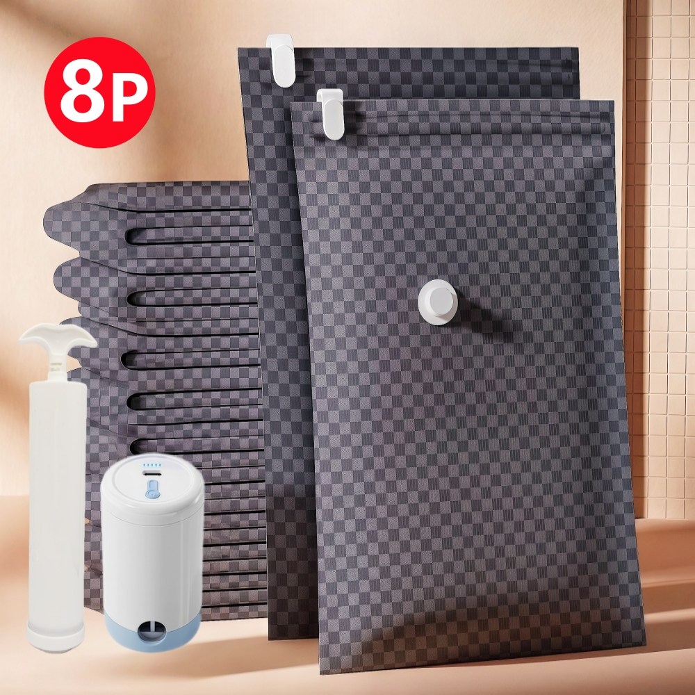 이불 의류 압축팩 세트 전동 진공기 포함 이동 간편 정리, 1세트, 8개입, 현재가 69,700원