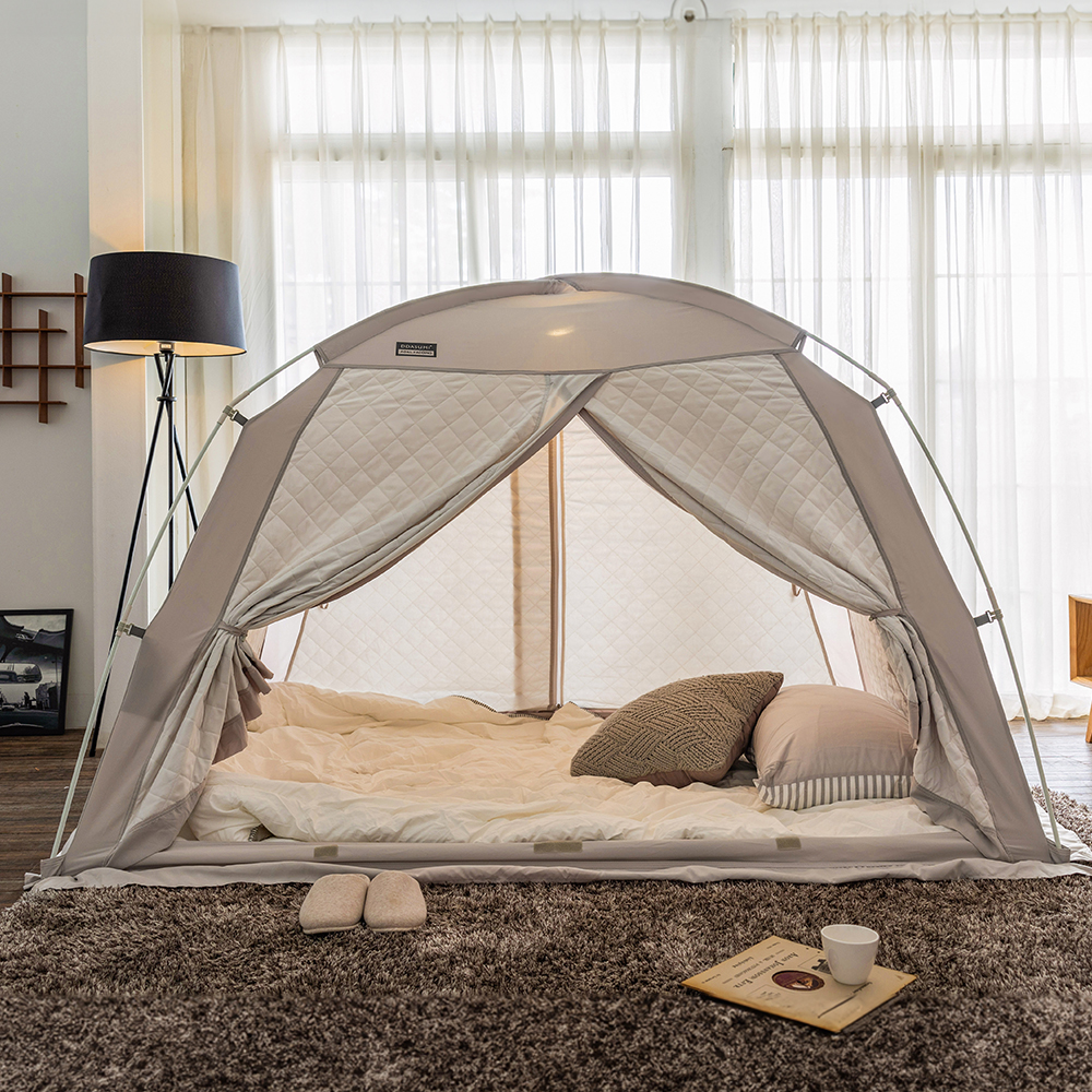 따수미 퀄팅형 시그니처 아가일 패딩 난방텐트 2인용 129,000원