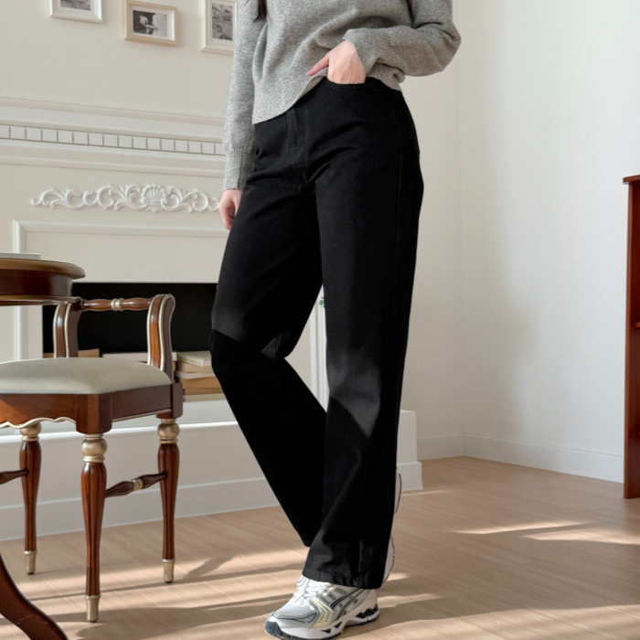 라라온 여성용 롱/기본/숏 기장 세미 와이드 밴딩 데님 팬츠 25TSP3383 34,900원