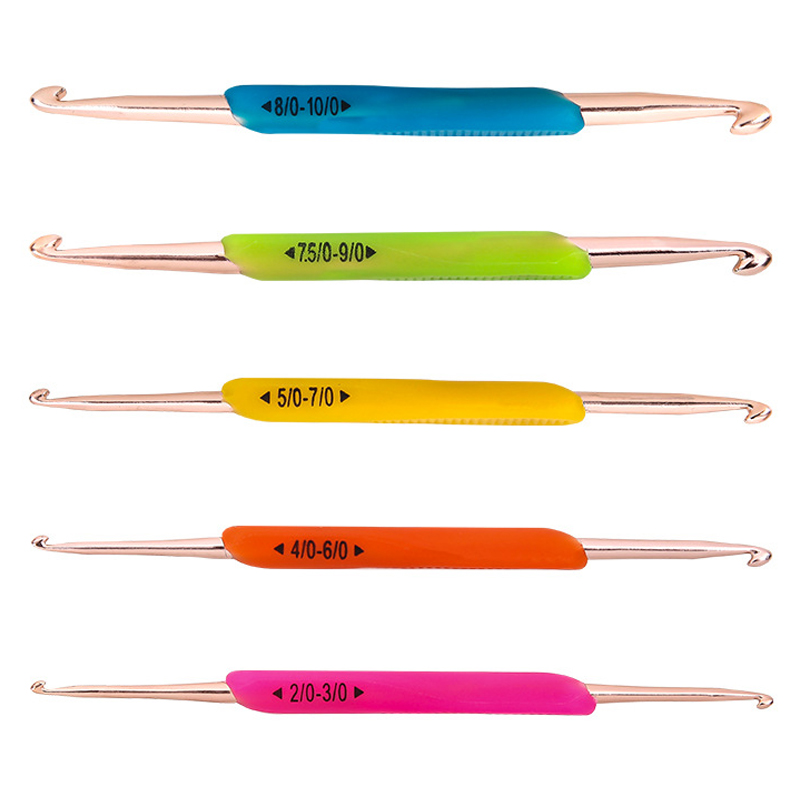 코히모 모사용 양쪽 코바늘 실리콘 뜨개바늘 5종 세트 4W250, 1세트 6,000원