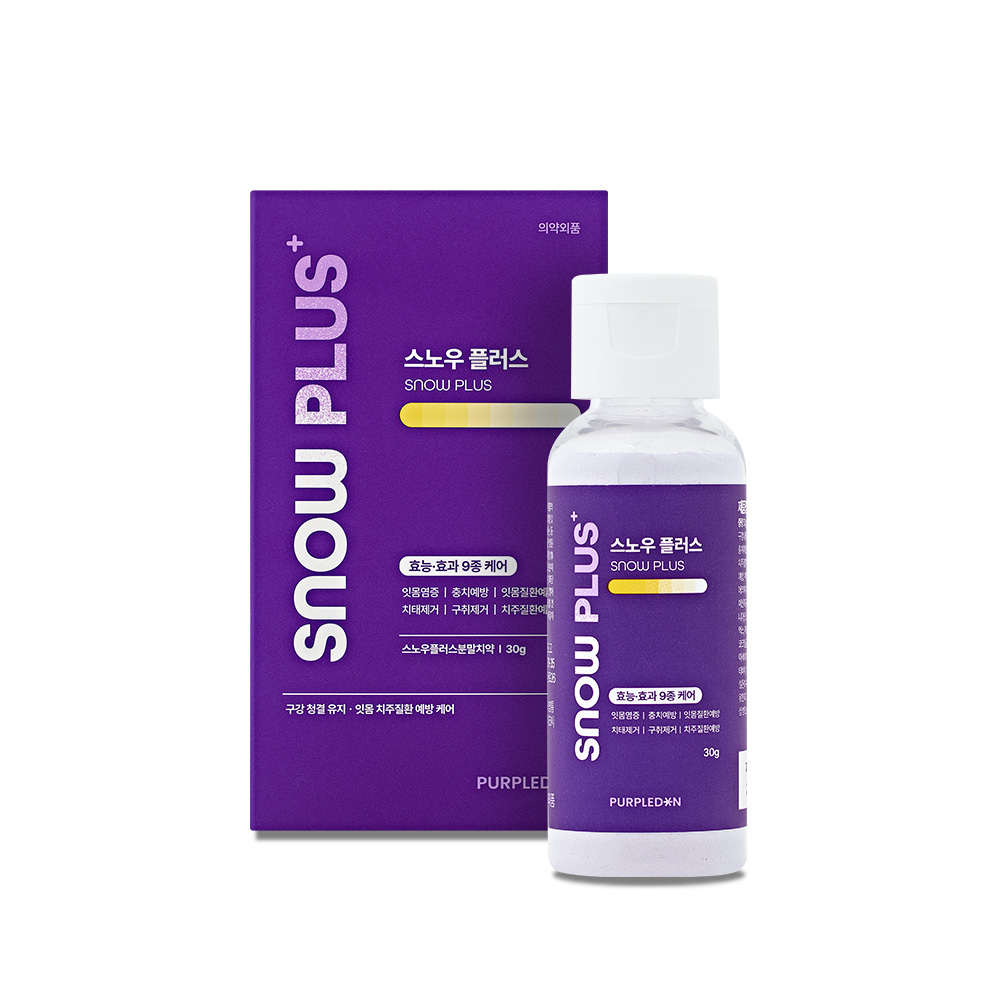 [치과의사 개발] 스노우 플러스 치아 미백 가루 구취제거 구강청정 잇몸질환, 1개, 30g 49,900원
