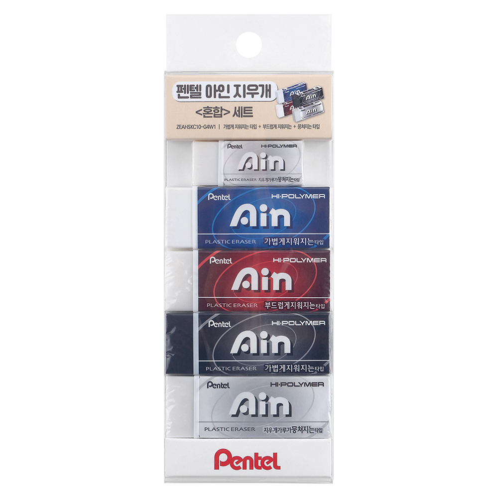펜텔아인 펜텔 지우개 중 + 대 4p 세트 ZEAHSKC10-G4W1 49,140원