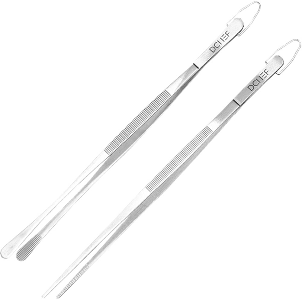 데일리셰프 요리 핀셋 일자형 30cm + 둥근머리형 30cm 세트, 실버, 1세트 20,000원