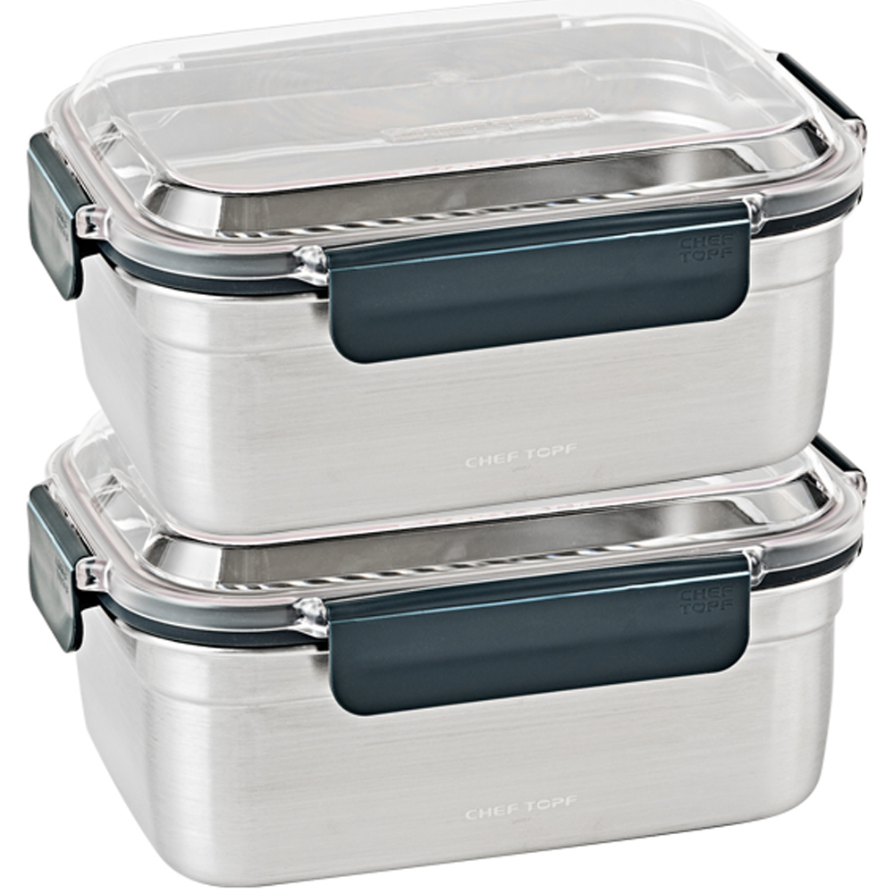 글라스락 클린 스텐 밀폐용기 직사각, 2개, 2L 21,290원