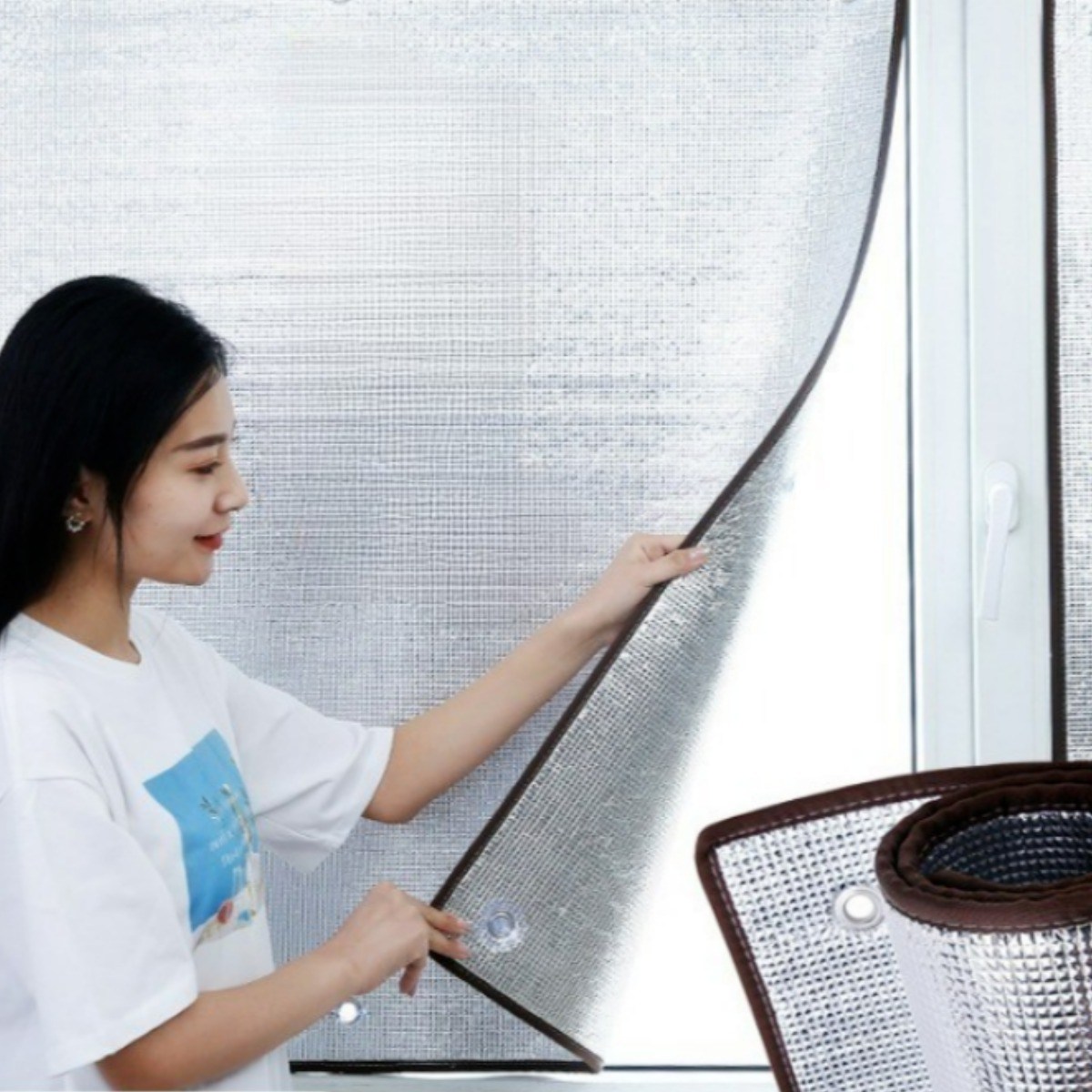 창문햇빛가리개 베란다 단열 보온 막 커튼 2P 17,650원