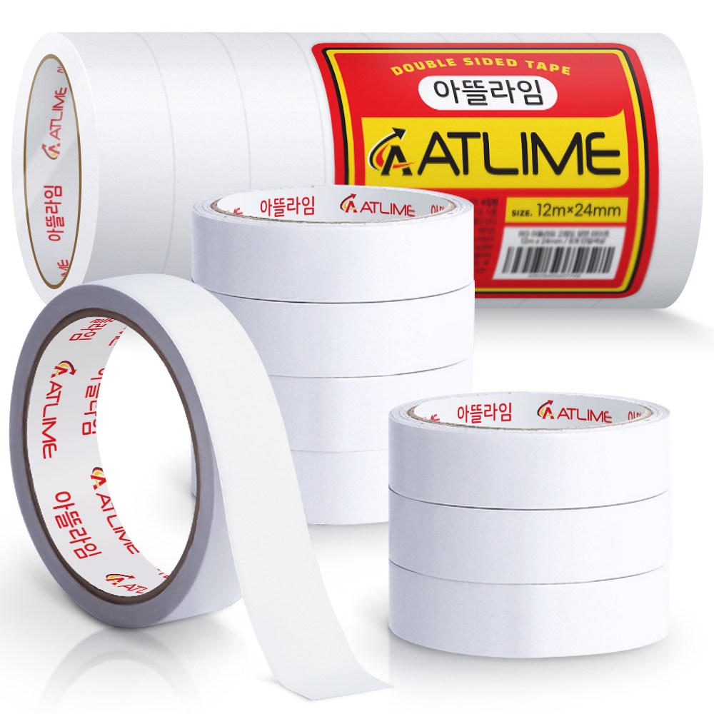 아뜰라임 자국없는 고점도 반투명 양면 테이프 24mm x 12m 9,980원