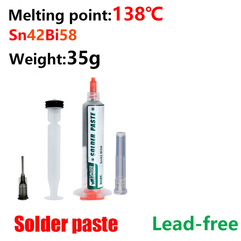 [누리공구]무연 주사기 납땜 페이스트, 저온 플럭스, Led Sn42bi58 Sn63 Smd 수리 주석 13,000원