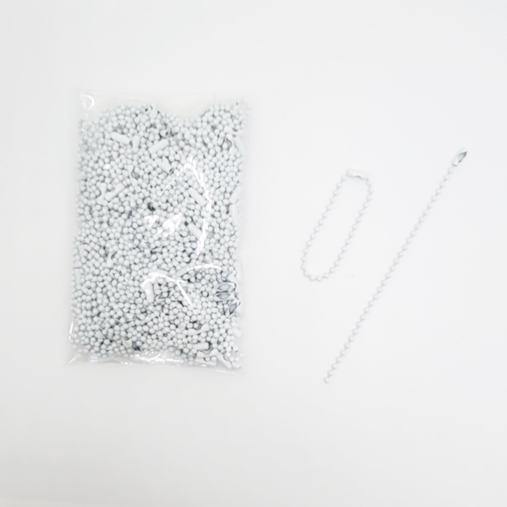 마다꾸미 볼체인 컬러군번줄 줄구슬 12cm, 화이트, 100개 7,700원