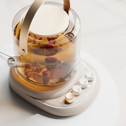 [소싱코리아] 소싱 스마트 머그워머 컵워머 커피잔 유리컵 온도유지 온도조절, 베이지, 1세트 49,000원