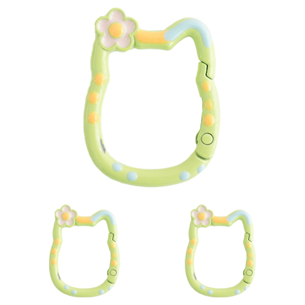 yarna 고양이 카라비너 키링, 그린, 3개 6,400원