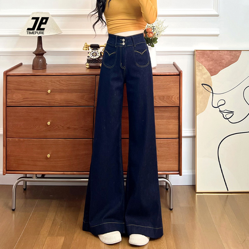 TIMEPURE 여성 슬림핏 부츠컷 데님 팬츠 와이드 팬츠 드롭 팬츠 29,000원