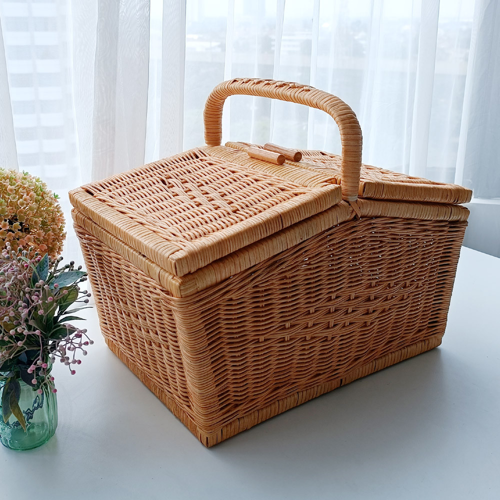 메종인다라탄샵 고급 등나무 클래식 라탄 피크닉 바구니 N022N 29,490원