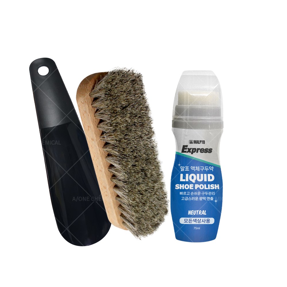 말표 액체구두약 75ml 1개 + 말털 구두솔 + 구둣주걱 세트 구두닦이 슈케어 구두칼 헤라 11,760원