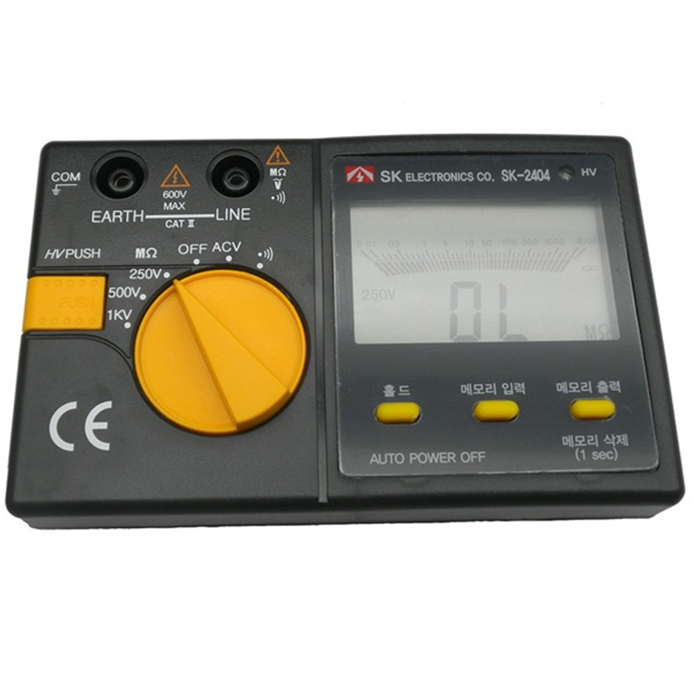 SKM전자 SK-2404 디지털 절연저항계 테스터기 메가 메거 누전검사 테스트기 리드선포함 58,290원