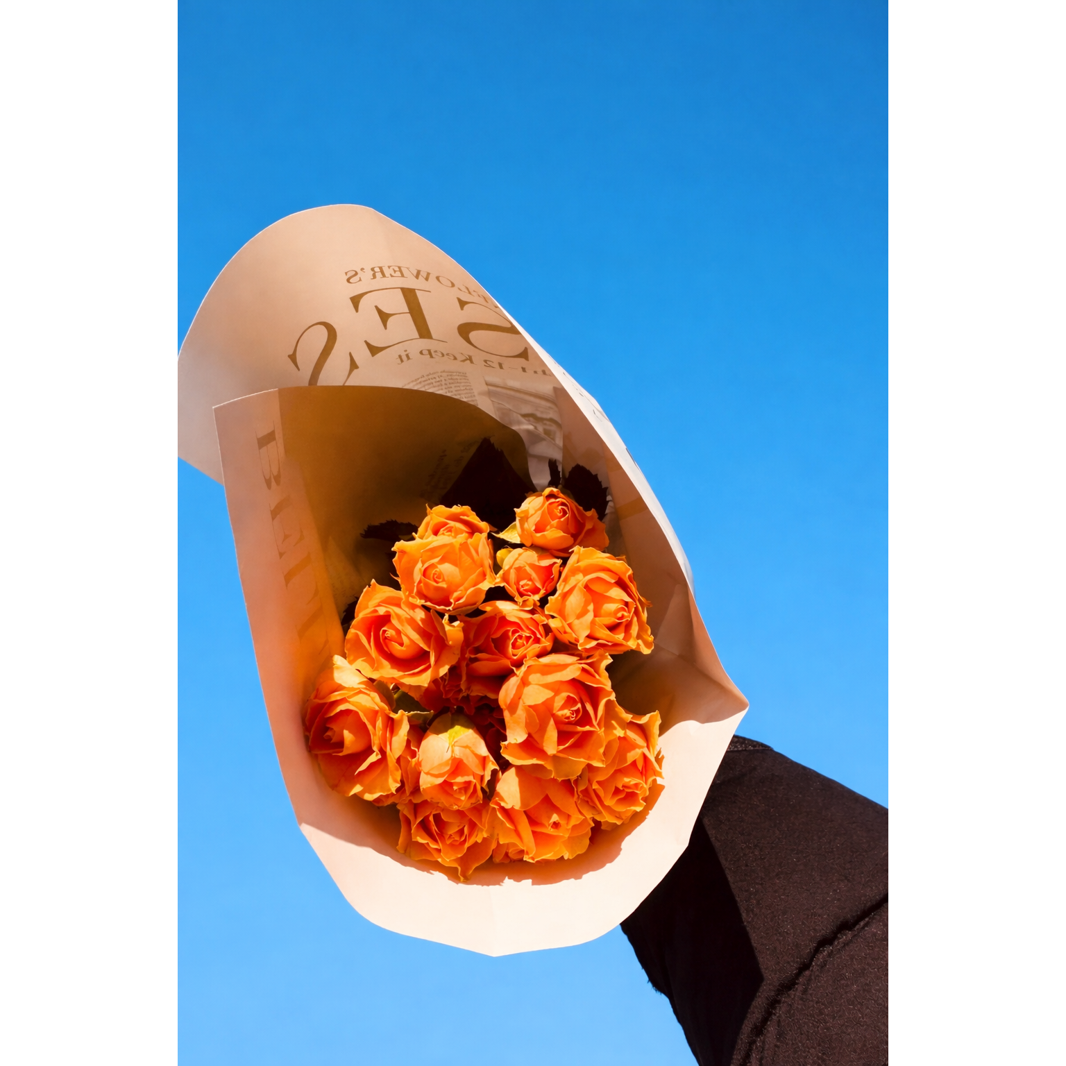 꽃한스푼 주황색 미니장미 생화 한다발 16,900원