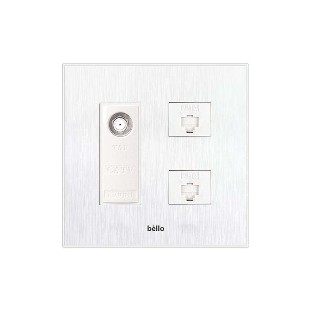 [국내생산] 위너스 벨로시리즈 화이트 매입형 복합 2개용 CA-2방/8P+8P 콘센트 1개 10,000원