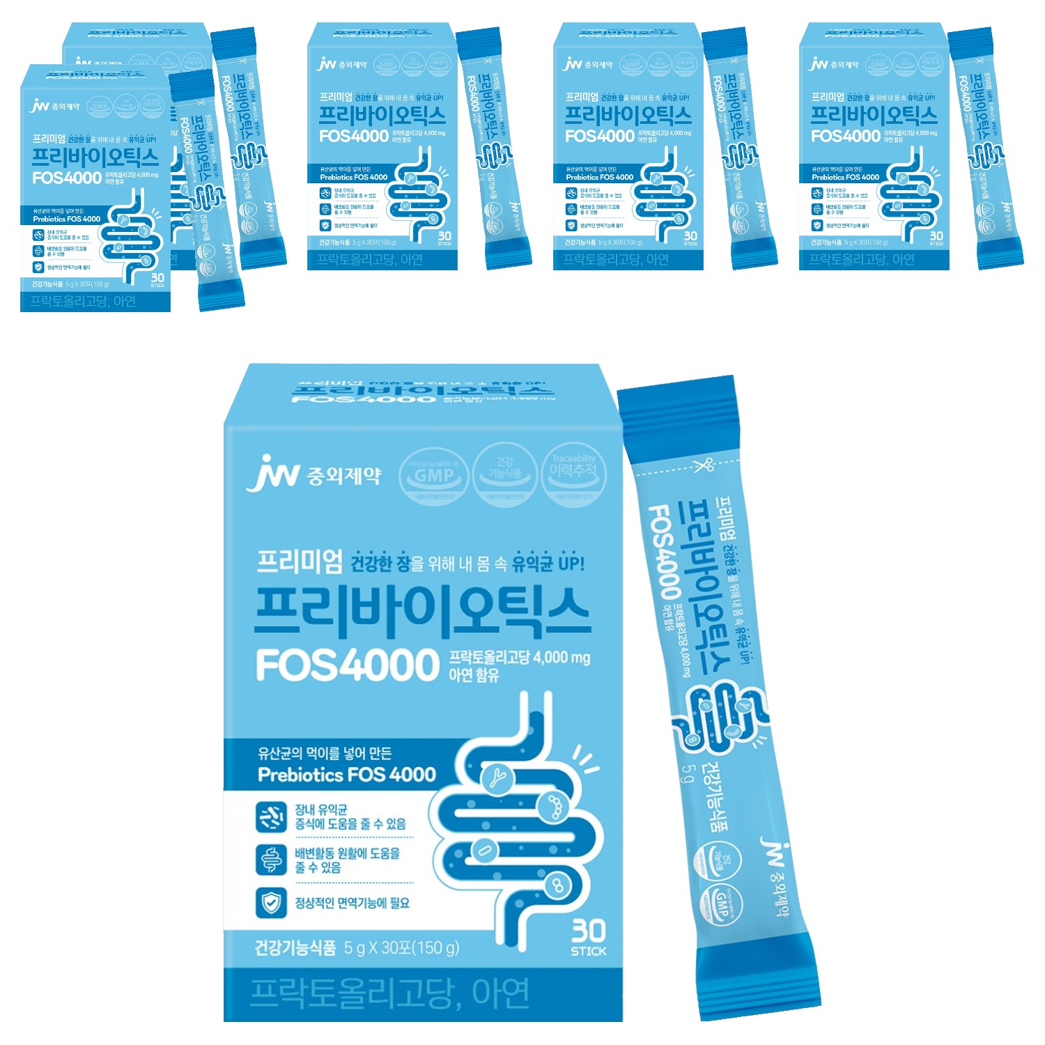 JW중외제약 프리미엄 프리바이오틱스 FOS 4000, 150g, 6개 45,000원