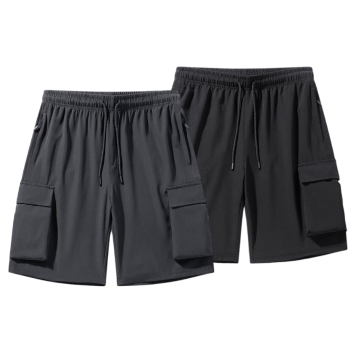 낼리버 1+1 남성용 카고 쿨 반바지 냉감 팬츠 블랙+그레이 31,200원