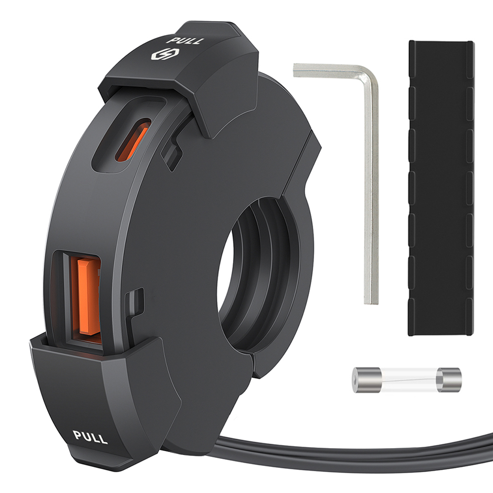 에이스피드 오토바이 원형 고속충전기 USB + C타입, 1개 24,810원