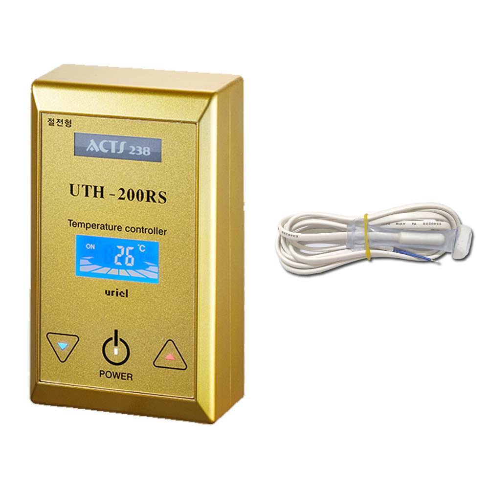 우리엘전자 난방필름 온도조절기 UTH-200RS 통신용 색상-골드 국산센서 타업체AS가능 69,000원