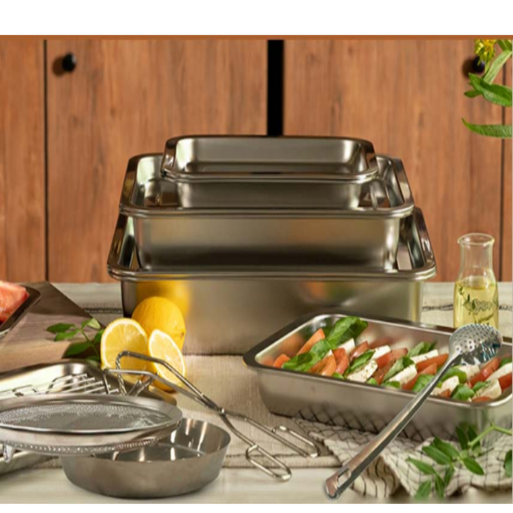 몽카라 쉐프 사각 스테인리스 트레이 종합세트 16P 45,900원