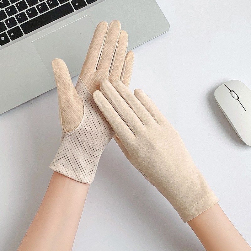 봄 여름 가을 여성 자외선차단장갑 무지 스마트폰터치 운전 면 장갑 10,900원