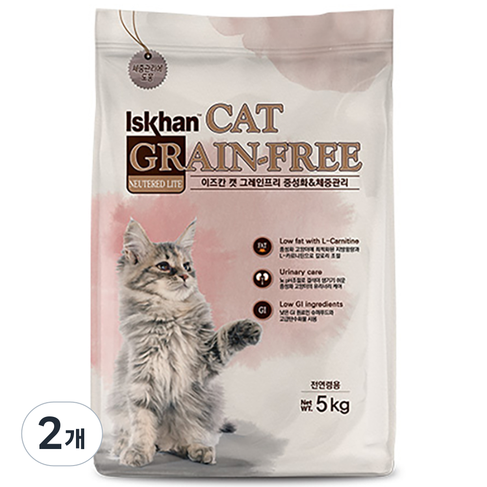 이즈칸 캣 그레인프리 체중관리 기능성 사료 77,040원