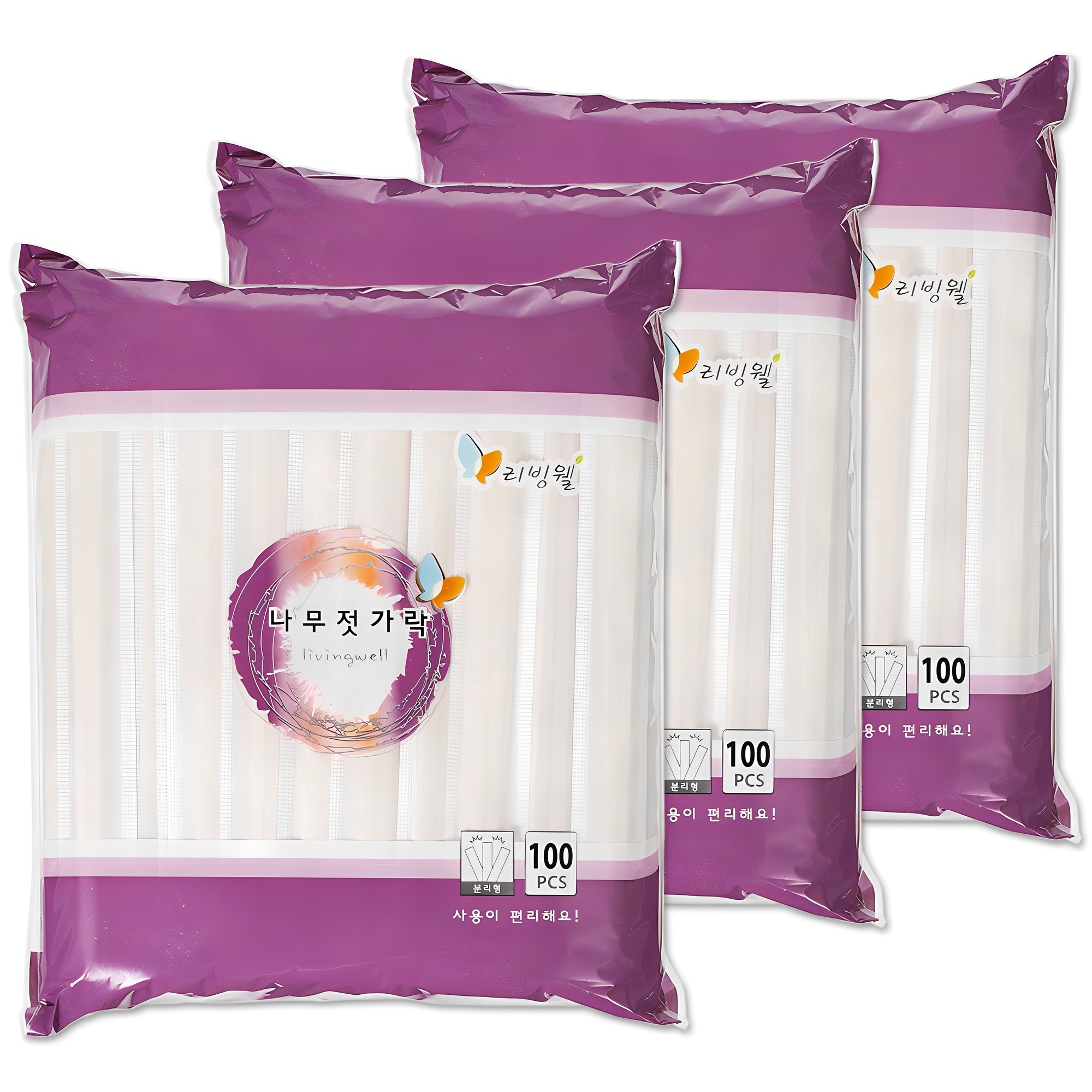 리빙웰 나무젓가락 11,400원