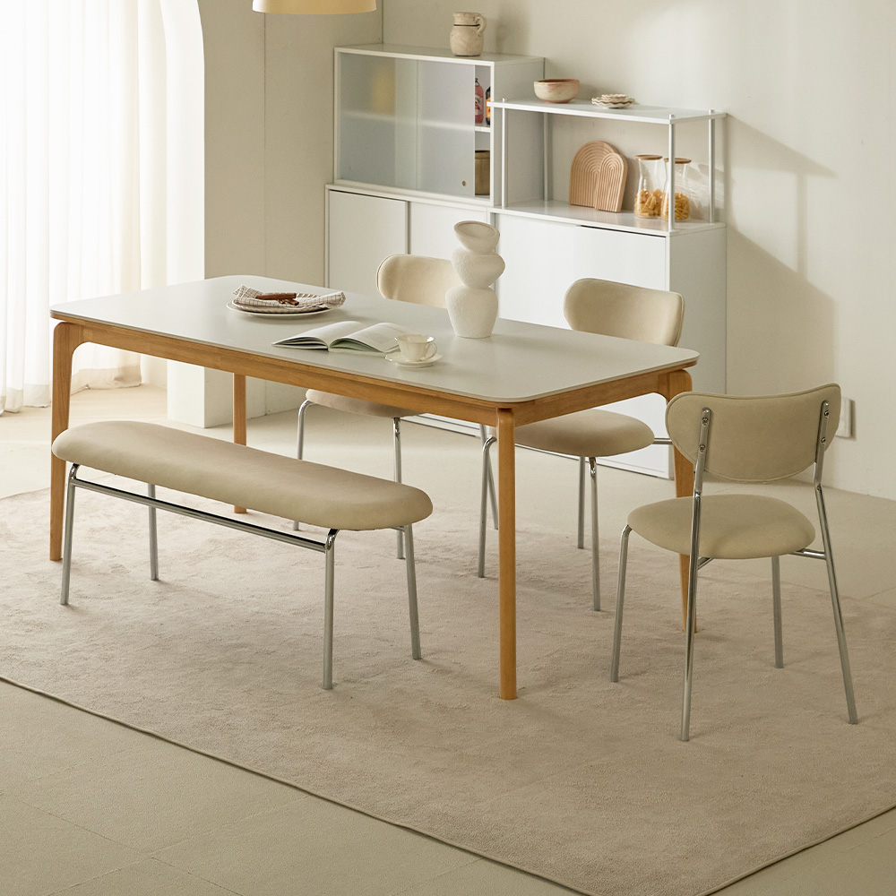 파로마 리샤르 세라믹 원목식탁 6인용 세트 1800 방문설치 633,000원