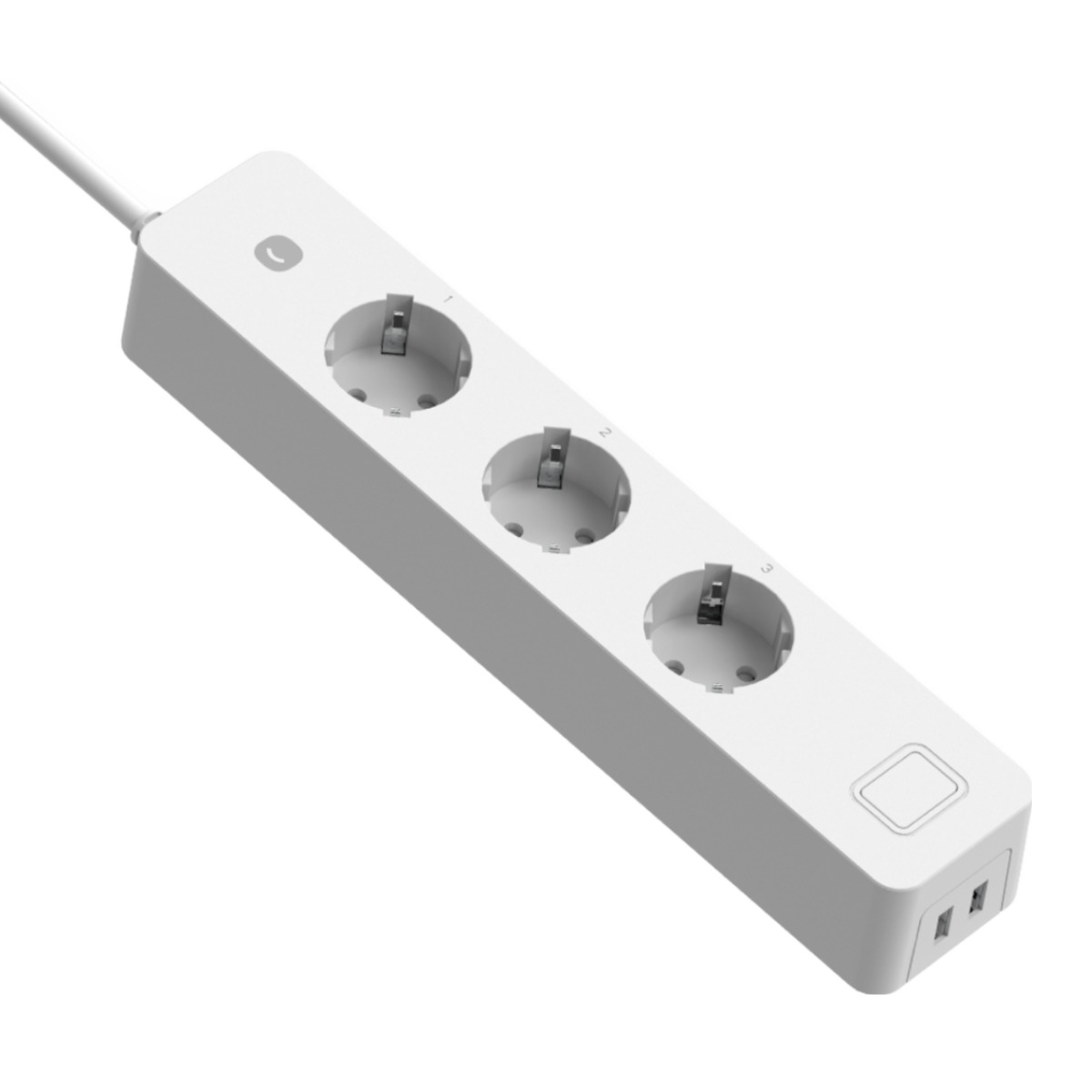 헤이홈 스마트 자동소화 USB 고용량 멀티탭 16A 2800W 3구, 화이트, 1개, 2.5m 59,900원