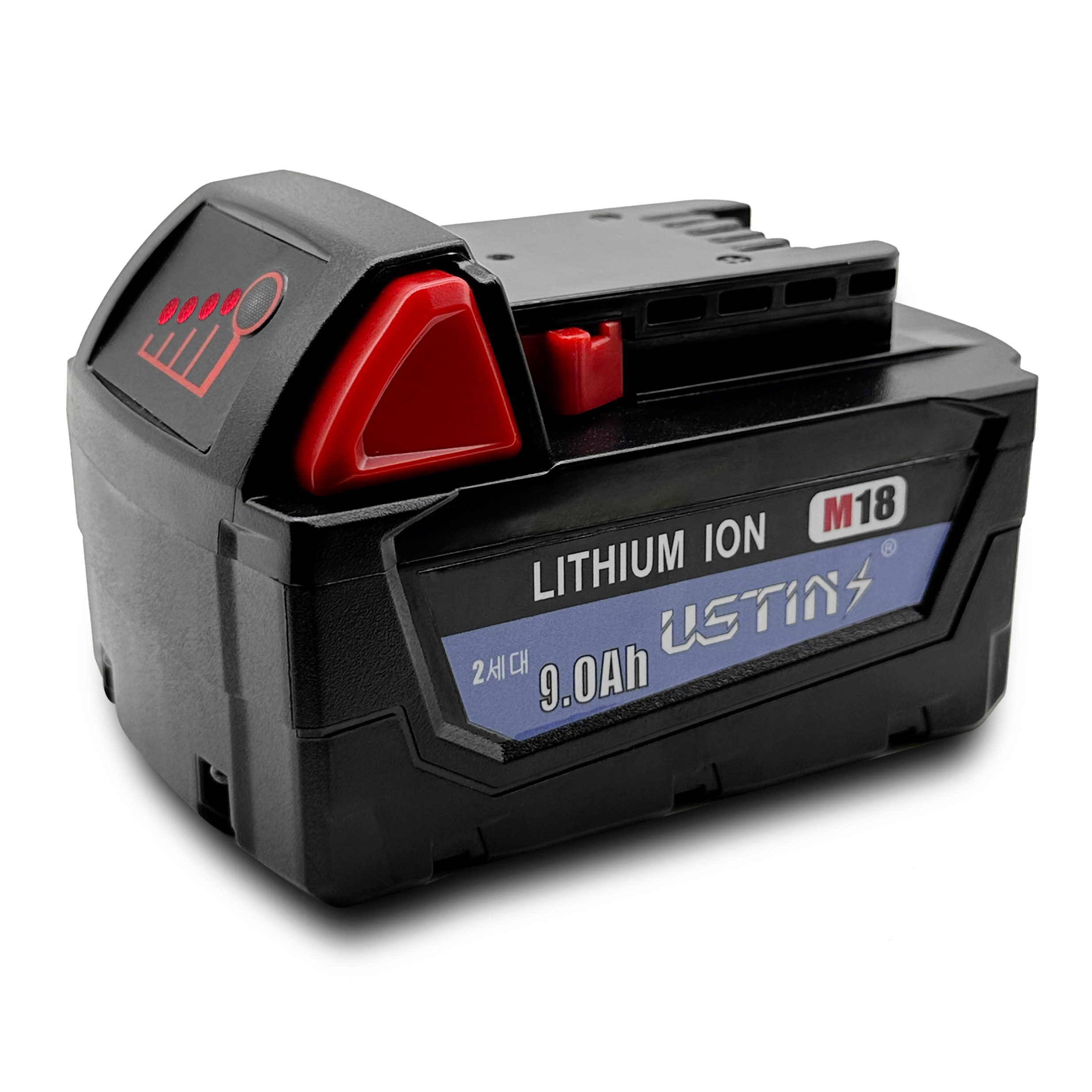 우스틴스 밀워키 18V 배터리 호환 9AH M18 HB9 HB12 세트 리튬이온 충전 배터리, 1개 60,780원