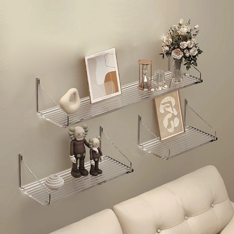 votgl 못없이 아크릴 벽선반 무타공 인테리어 베란다 벽걸이선반, 03투명×3, 3단 25,900원