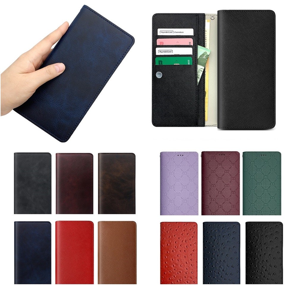 갤럭시 퀀텀6 케이스 SM-A566S 천연 소가죽 피에르기니 카드 지폐 수납 슬림 (플립형 다이어리) 지갑 (심플 패턴 고급 스러운 재질 질감) 커버 22,880원