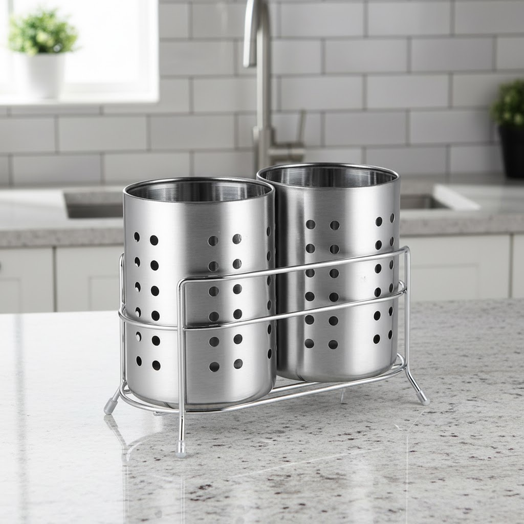 팩토리얼 올스텐 물빠짐 주방 수저통 식기 수저꽂이 건조홀더, 1개, 2구 19,790원