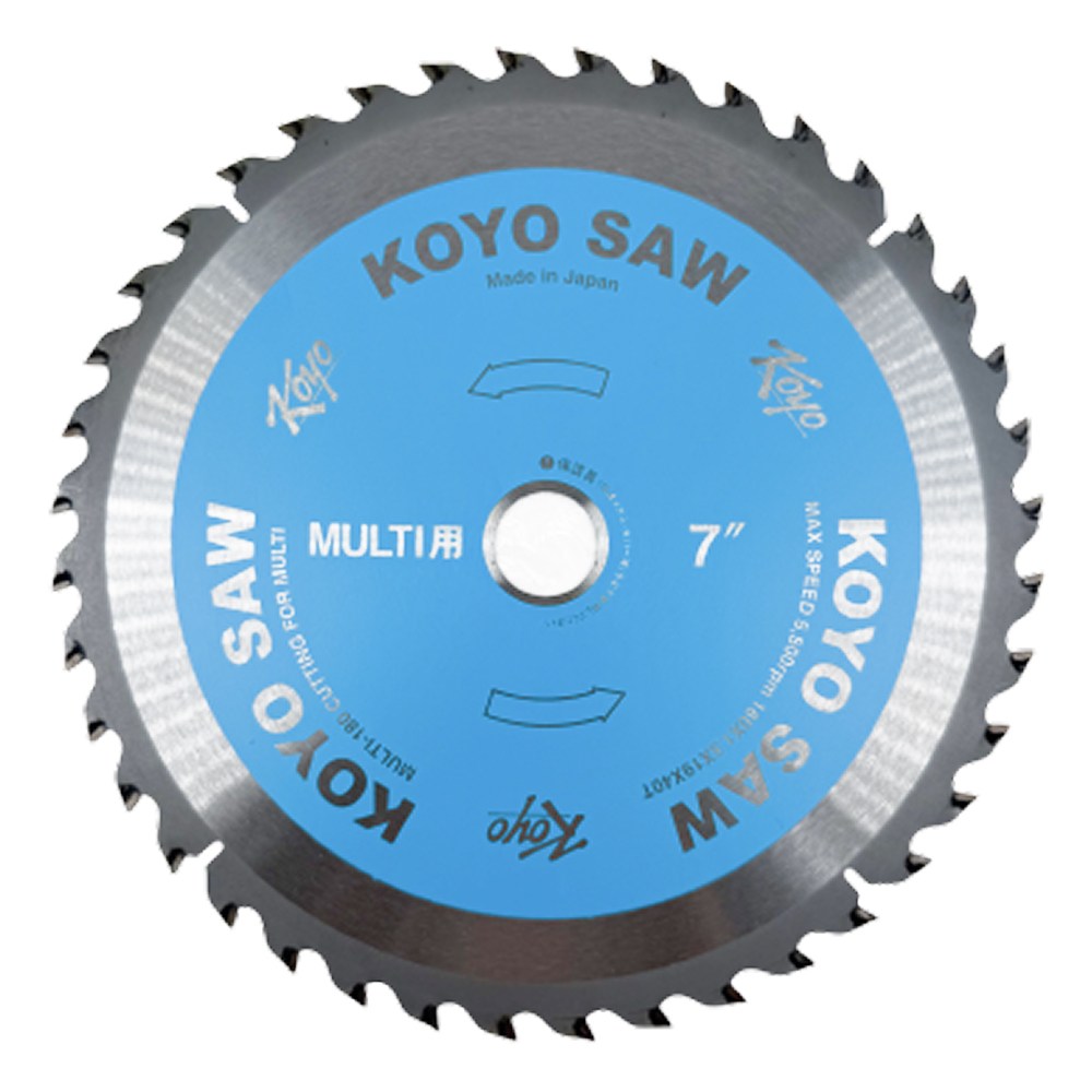 코요 TCT 원형톱날 다용도 멀티 팁쏘 180mm 7인치 40날 팁쏘, 1개 19,000원