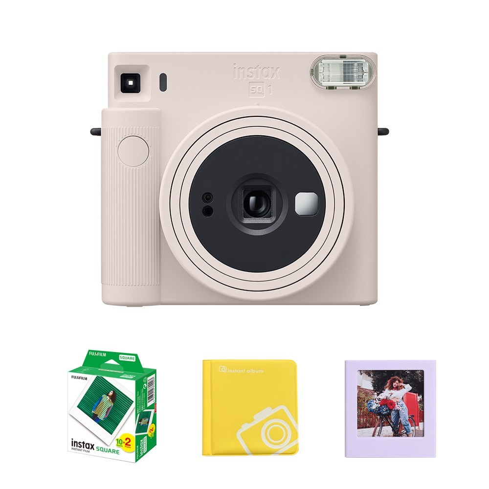 인스탁스 스퀘어 즉석카메라 초크 화이트 SQ1 + 필름 2p + 스퀘어앨범 랜덤발송 + 자석액자 랜덤발송 세트 293,550원