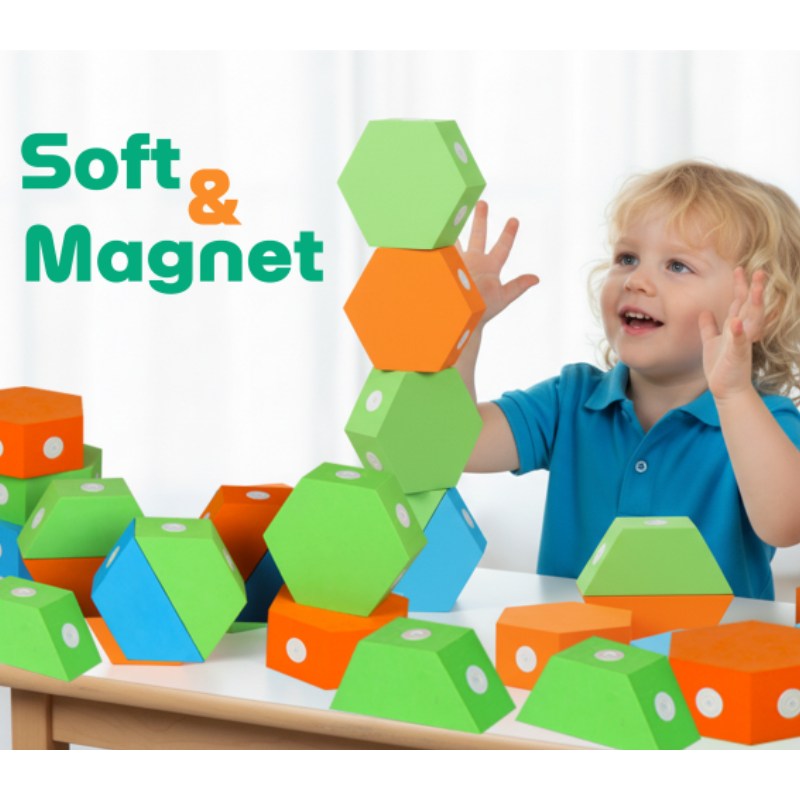 소프트 대형 3D 자석블럭 (36pcs) 어린이집교구 유치원교구 블럭장난감 소프트블럭 빅블럭 자석블럭, 1개 365,000원