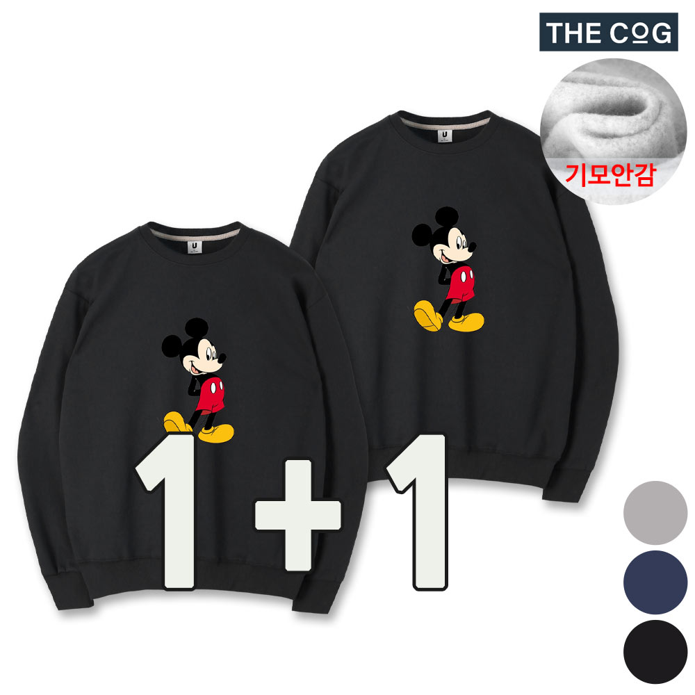 1+1 남녀공용 디즈니 뒷짐 미키 기모 맨투맨 36,800원