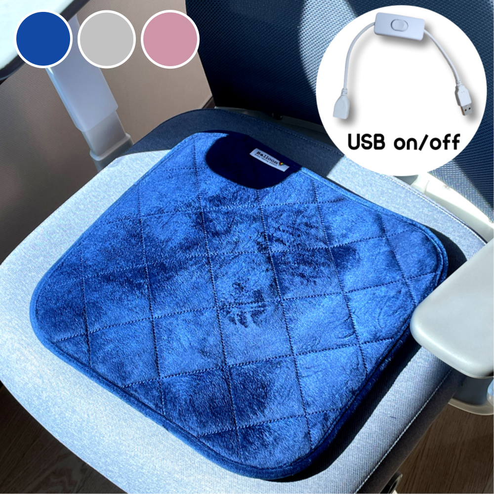코슈어 1인용 USB 전기 온열 방석 극세사 사무실용 차량용 고양이, 네이비, 단일 28,900원